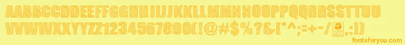 TypoSketchDemo Font – Orange Fonts on Yellow Background