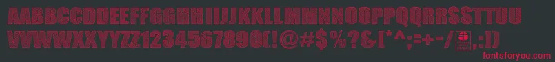 TypoSketchDemo Font – Red Fonts on Black Background