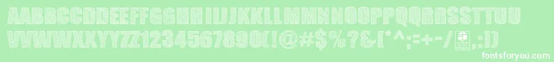 TypoSketchDemo Font – White Fonts on Green Background