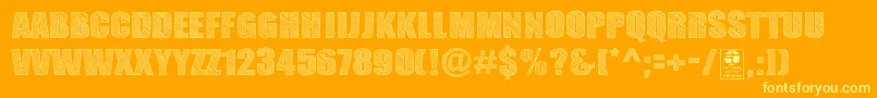 TypoSketchDemo Font – Yellow Fonts on Orange Background