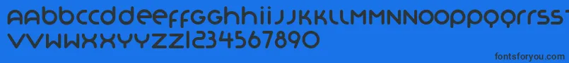 Шрифт Organo – чёрные шрифты на синем фоне
