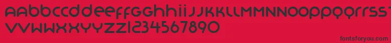 Organo Font – Black Fonts on Red Background