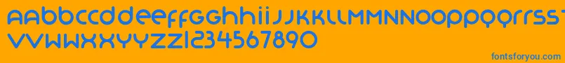 Organo Font – Blue Fonts on Orange Background