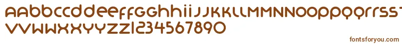 Organo-fontti – ruskeat fontit valkoisella taustalla