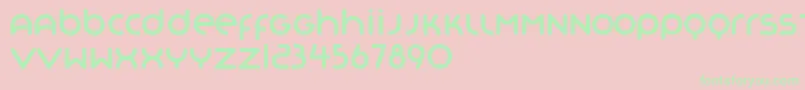 Organo Font – Green Fonts on Pink Background