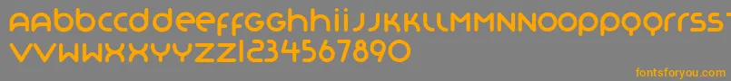 Organo Font – Orange Fonts on Gray Background