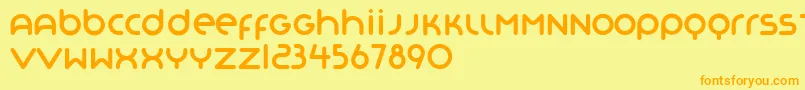 Organo Font – Orange Fonts on Yellow Background