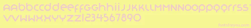 Organo-fontti – vaaleanpunaiset fontit keltaisella taustalla
