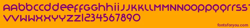 Organo Font – Purple Fonts on Orange Background