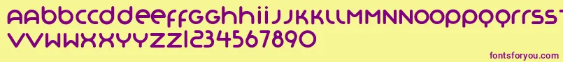 Organo Font – Purple Fonts on Yellow Background