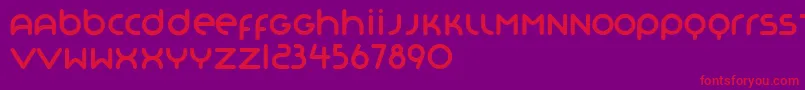 フォントOrgano – 紫の背景に赤い文字