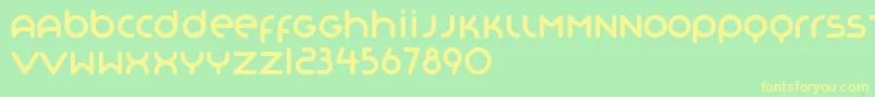 Organo Font – Yellow Fonts on Green Background