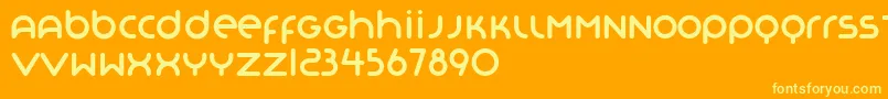 Organo Font – Yellow Fonts on Orange Background