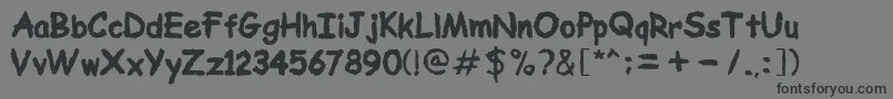 MnDarkriver Font – Black Fonts on Gray Background