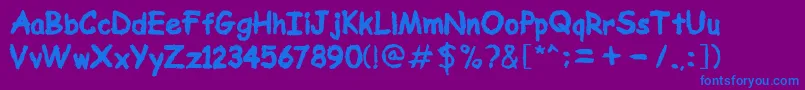 Więcej informacji o czcionce MnDarkriver Czcionka MnDarkriver – niebieskie czcionki na fioletowym tle