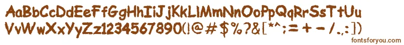 MnDarkriver Font – Brown Fonts on White Background