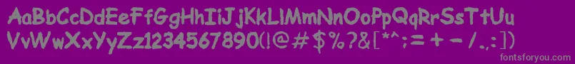 MnDarkriver Font – Gray Fonts on Purple Background