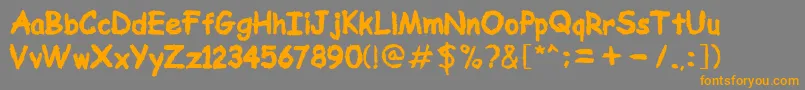 MnDarkriver Font – Orange Fonts on Gray Background