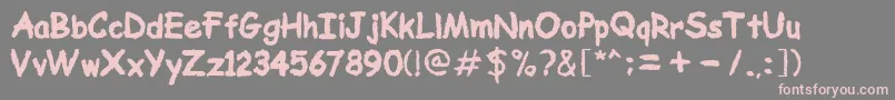 MnDarkriver Font – Pink Fonts on Gray Background