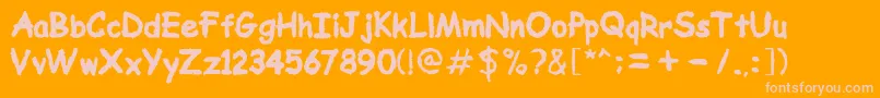 MnDarkriver Font – Pink Fonts on Orange Background