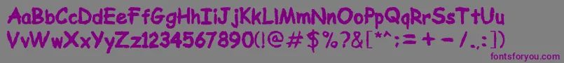 Шрифт MnDarkriver – фиолетовые шрифты на сером фоне