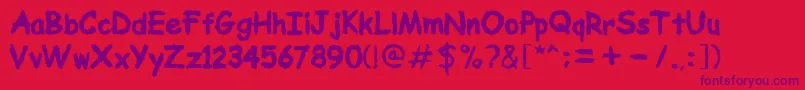 MnDarkriver Font – Purple Fonts on Red Background