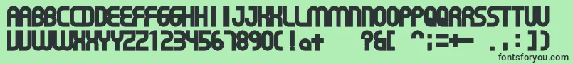 GearProportion Font – Black Fonts on Green Background