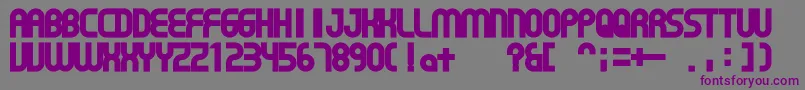 Шрифт GearProportion – фиолетовые шрифты на сером фоне