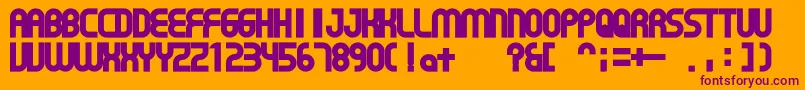 Шрифт GearProportion – фиолетовые шрифты на оранжевом фоне