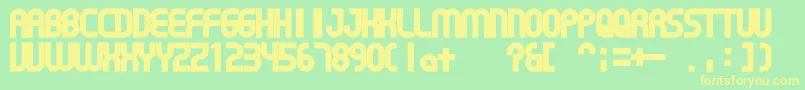 GearProportion Font – Yellow Fonts on Green Background