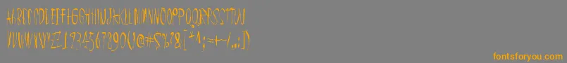 Weitere Informationen zur ChicChakZubra-Schriftart ChicChakZubra-Schriftart – Orangefarbene Schriften auf grauem Hintergrund