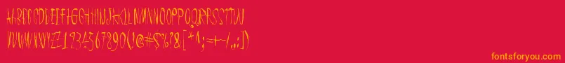 ChicChakZubra Font – Orange Fonts on Red Background