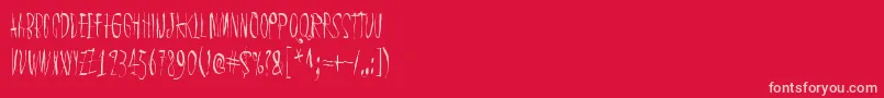 ChicChakZubra Font – Pink Fonts on Red Background