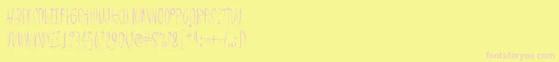 フォントChicChakZubra – ピンクのフォント、黄色の背景