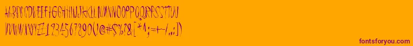ChicChakZubra Font – Purple Fonts on Orange Background