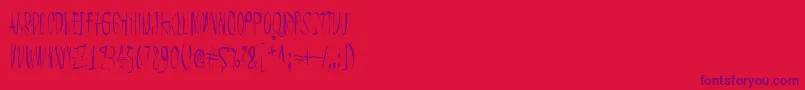 ChicChakZubra Font – Purple Fonts on Red Background
