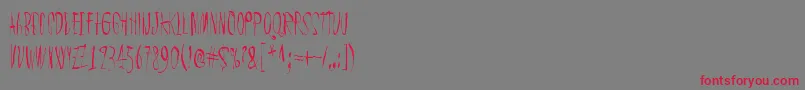 ChicChakZubra Font – Red Fonts on Gray Background
