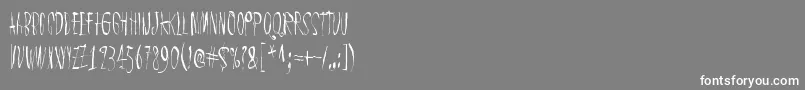 ChicChakZubra Font – White Fonts on Gray Background