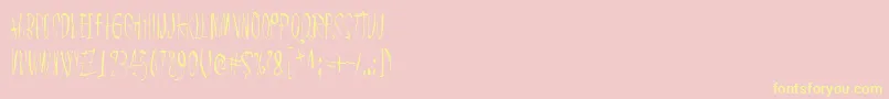 Fonte ChicChakZubra – fontes amarelas em um fundo rosa