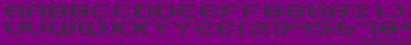 Czcionka Y3ke – czarne czcionki na fioletowym tle