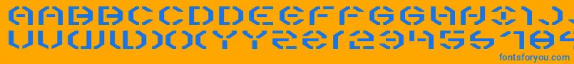 Шрифт Y3ke – синие шрифты на оранжевом фоне