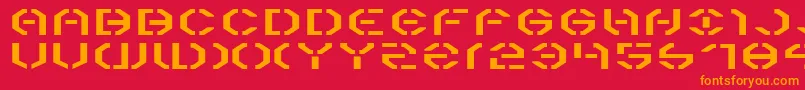 Y3ke Font – Orange Fonts on Red Background