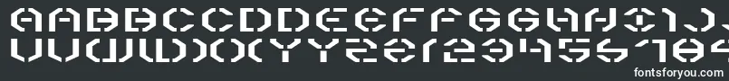 Y3ke-Schriftart – Weiße Schriften auf schwarzem Hintergrund