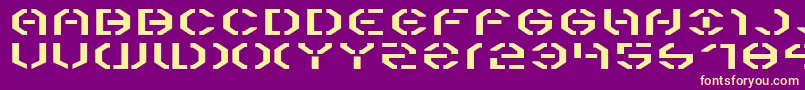 Y3ke Font – Yellow Fonts on Purple Background