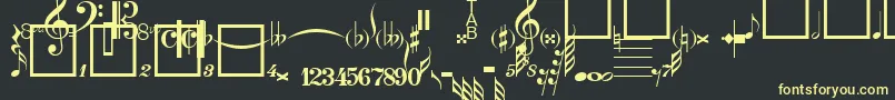 Spw Font – Yellow Fonts on Black Background