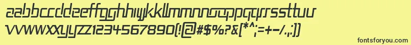 Rep2cni Font – Black Fonts on Yellow Background