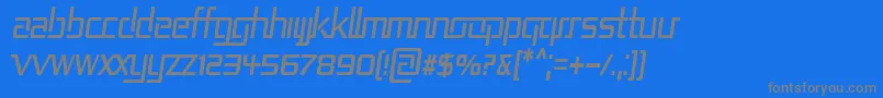 Rep2cni Font – Gray Fonts on Blue Background