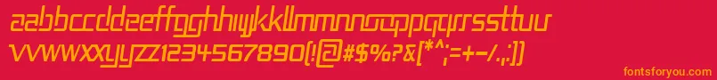 Шрифт Rep2cni – оранжевые шрифты на красном фоне