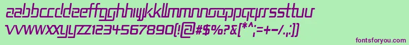 Rep2cni Font – Purple Fonts on Green Background