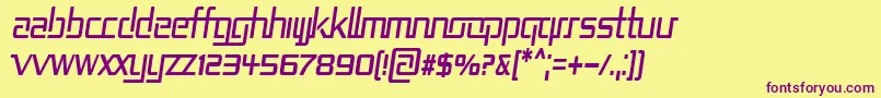 Rep2cni Font – Purple Fonts on Yellow Background